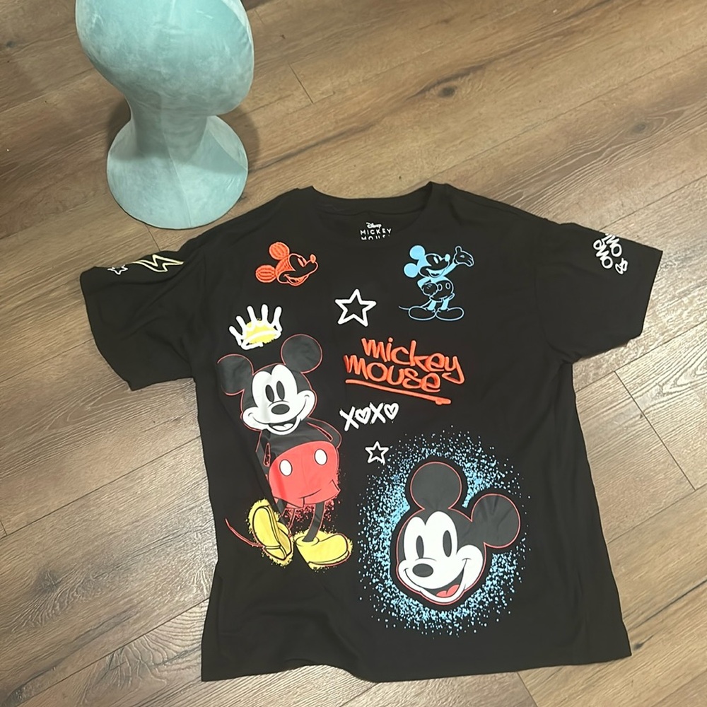 Disney Black Mickey Mouse Short Sleeve Tee